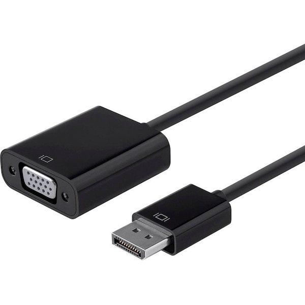 Monoprice DisplayPort 1.2a to VGA Active Adapter, Black 12790 - main
