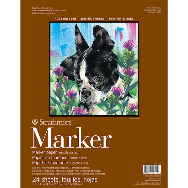 Strathmore 400 Series Marker Pad, Glue Binding, 24 Sheet, 11x14 inch P497-11-1 - main