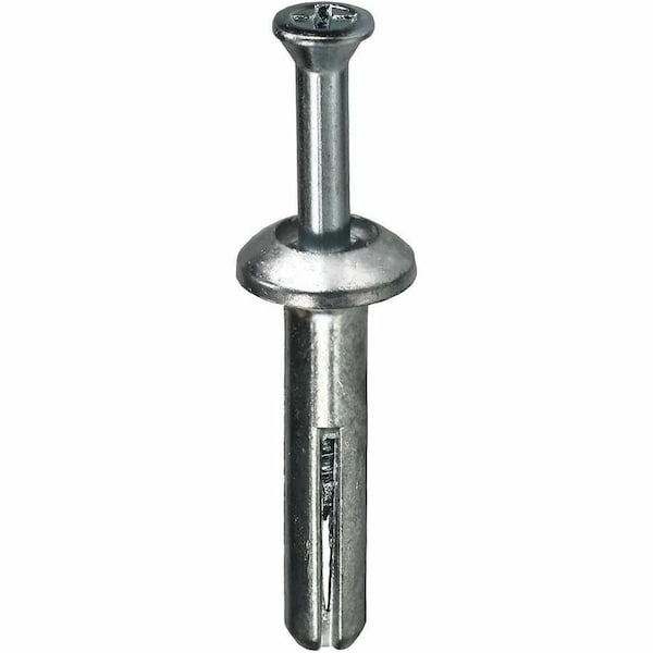 Dottie Nail Drive Anchor, 1/4" Dia., 1-1/2" L, Alloy Steel Zinc Plated, 100 PK ZAS150 - main