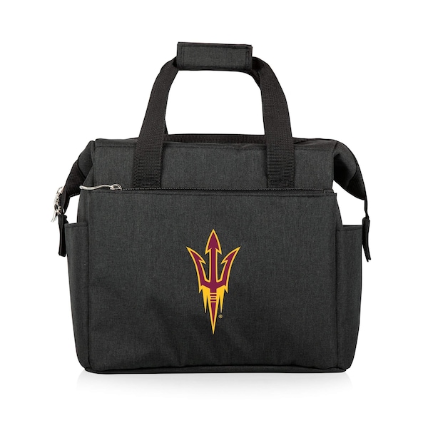 Picnic Time Family Of Brands NCAA Arizona State Sun Devils On The Go Lunch Bag Cooler - Soft Cooler Lunch Box, Black 510-00-179-024-0 - main