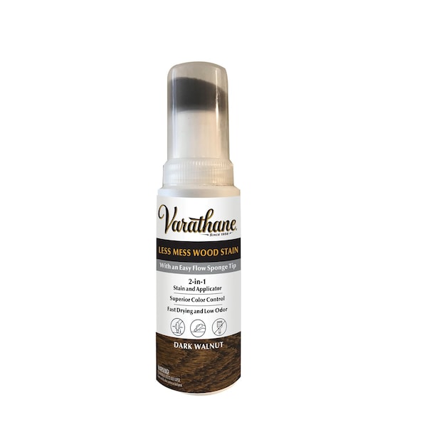 Varathane Less Mess Wood Stain, Dark Walnut, 4 oz Bottle 368029 - main