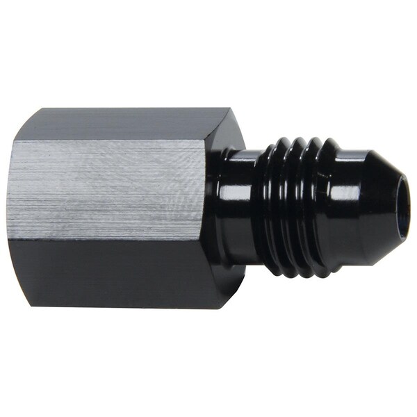 Allstar Performance 4AN Male to 0.125 in. NPT Gauge Port Straight Fitting Gauge Adapter, Black Anodize ALL50202 - main