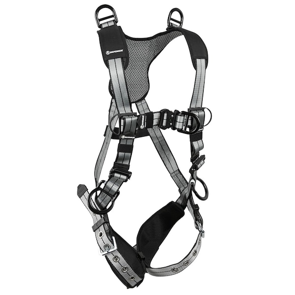 Safewaze PRO+ Slate Full Body Retrieval Harness: Alu 3D, Alu Shoulder D's, Alu QC Chest, Alu FD, TB Legs (2X) 025-1769 - main
