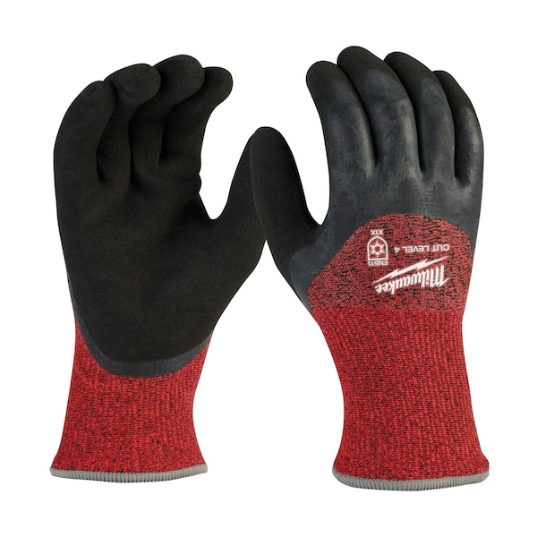Milwaukee Tool Cut-Resistant Insulated Gloves, Cut Level A4 , Double Dipped , Latex , Sandy , M (8) 12 PK 48-73-7941B - main