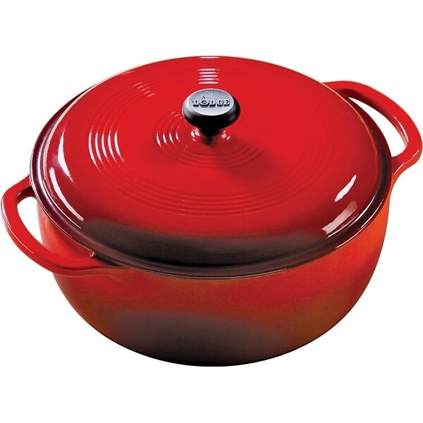 Lodge Lodge EC6D43 Dutch Oven, 6 qt Capacity, Iron, Red EC6D43 - main