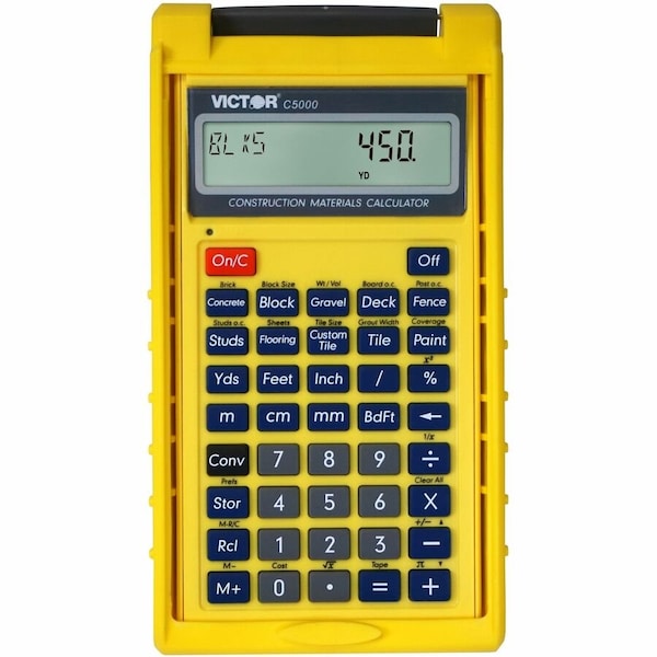 Victor Construction Calculator, LCD, Battery C5000 - main