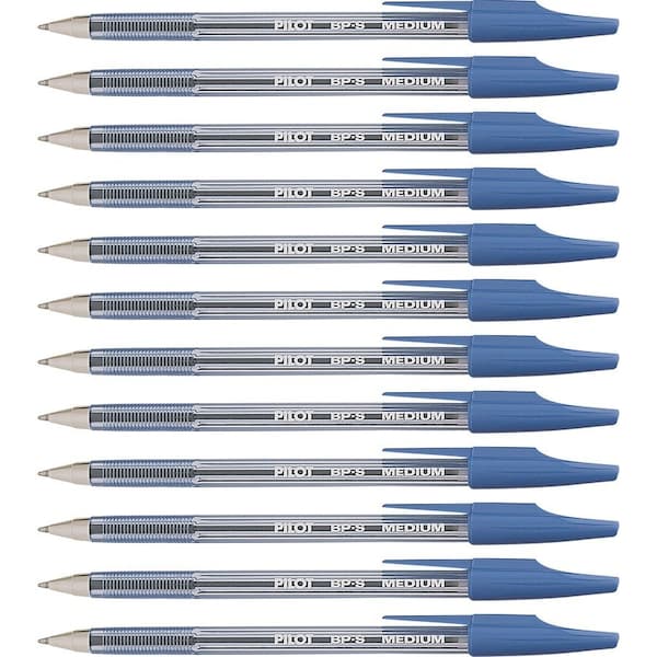 Pilot BETTER STICK BALLPOINT PEN, MEDIUM 1MM, BLUE INK, TRANSLUCENT BLUE BARREL, DOZEN 36711 - main