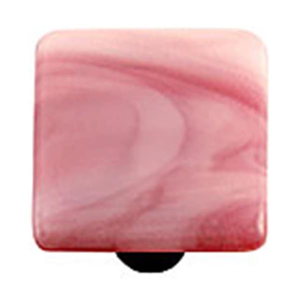 Towels Usa Swirl Light Cranberry Square Glass Cabinet Knob - Black Post TO2521991 - main