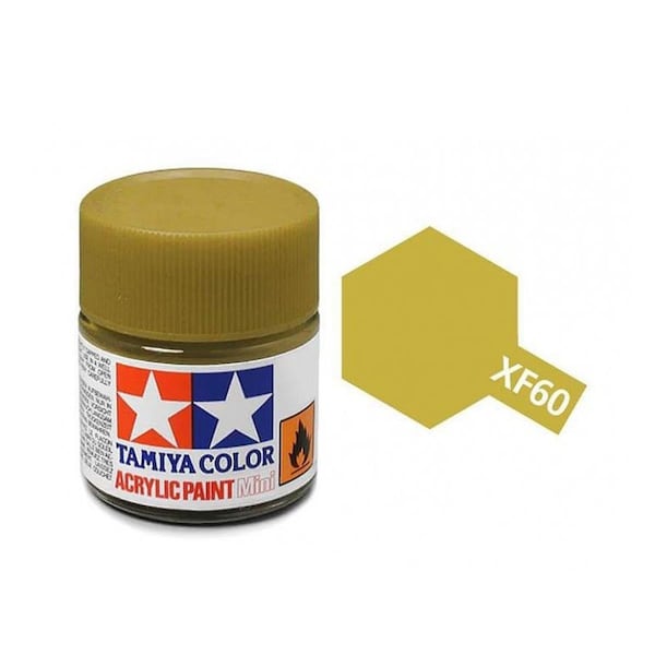 Tamiya Paint Tamiya Acrylic Mini XF60 Dark Yellow TAM81760 - main