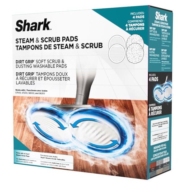 Shark 7.63 in. D Aluminum/Microfiber Cleaner Floor Pad White/Grey XKITP7000D - main