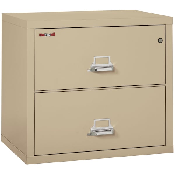 Fireking 25-3/16" W 2 Drawer Fire-Resistant Lateral File Cabinet, Parchment, Letter/Legal 2-3122-CPA - main