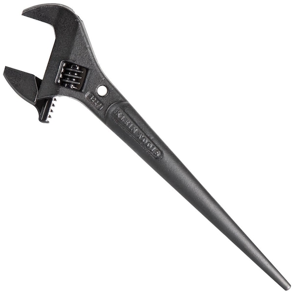 Klein Tools Adjustable Spud Wrench, Open End, 1-7/16 in Head, 0 in Offset, Alloy Steel, Black Oxide 3227 - main