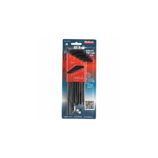 Eklind Hex-L Key Set, 13 per Holder, Hex Tip, Inch, Long Arm 269-10213 - main