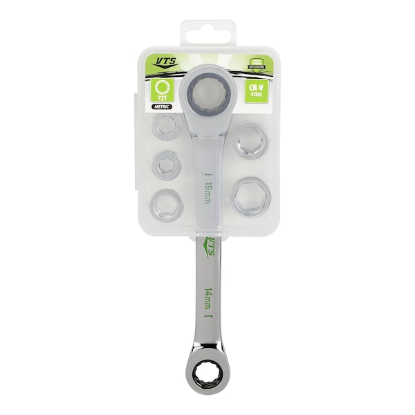 Vts 7-In-One Double Ring Box End Ratchet Wrench Set, Metric VT7RWMM - main