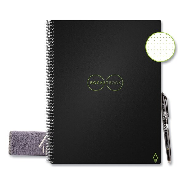 Rocketbook Core Smart Notebook, Dotted Rule, Black Cover, 11 x 8.5, 16 Sheets EVR-L-RC-A-FR - main