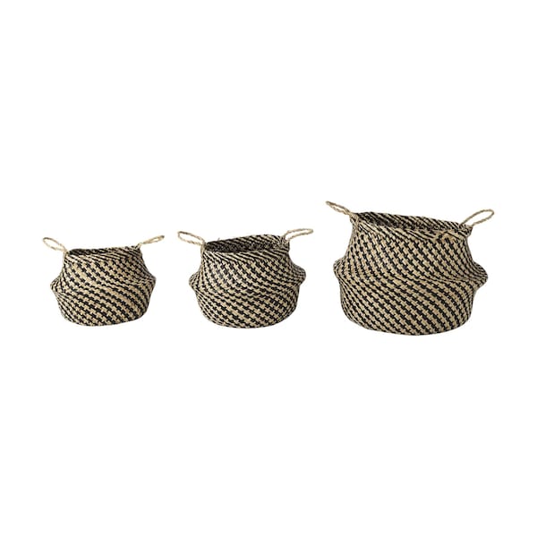 Homeroots 20" Brown Water Hyacinth Basket 609421 - main