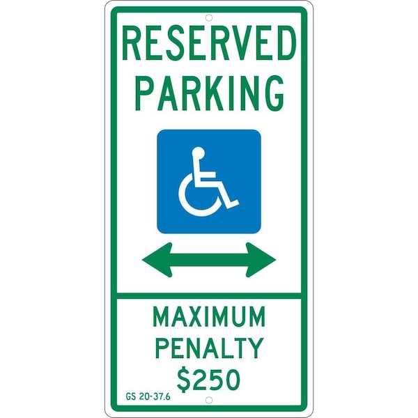 Nmc State Handicapped Reserved Parking Sign North Carolina, TMS328H TMS328H - main