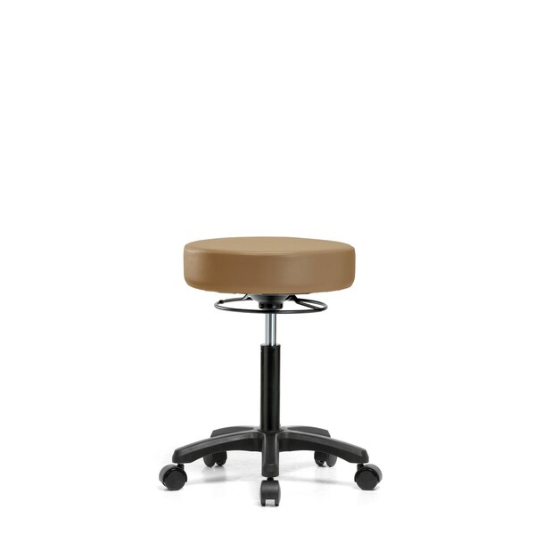 Blue Ridge Ergonomics Med Bench Mini-Stool, Vinyl, Casters, Taupe BR-VMBMS-RG-RC-8584 - main