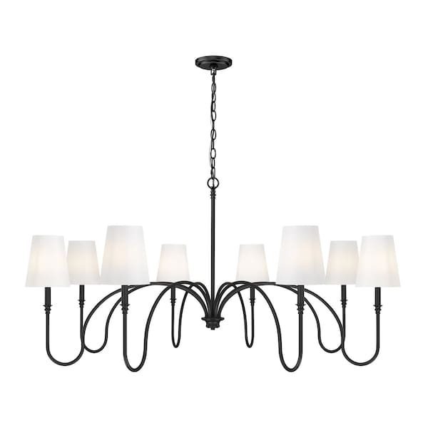Z-Lite Jisele Matte Black 8 Light Chandelier 4505-8MB - main
