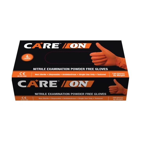 GMP MEDICARE Orange, M, mil, Nitrile Disposable Gloves, GMON50010