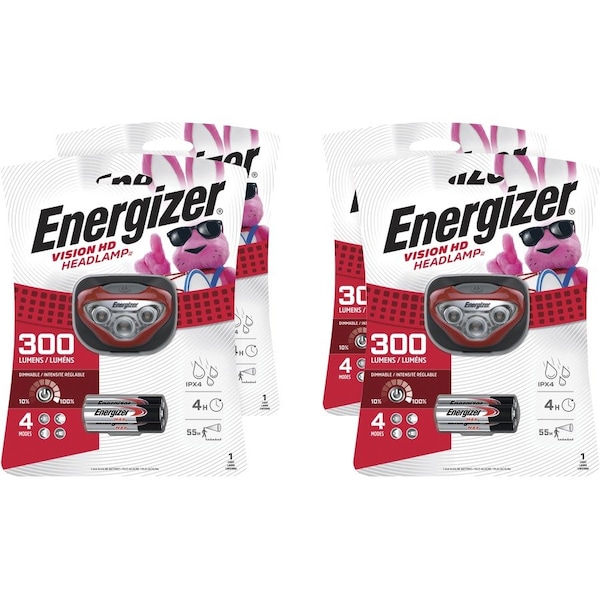 Eveready Vision HD Headlight, Red, 4PK EVEHDB32ECT - main