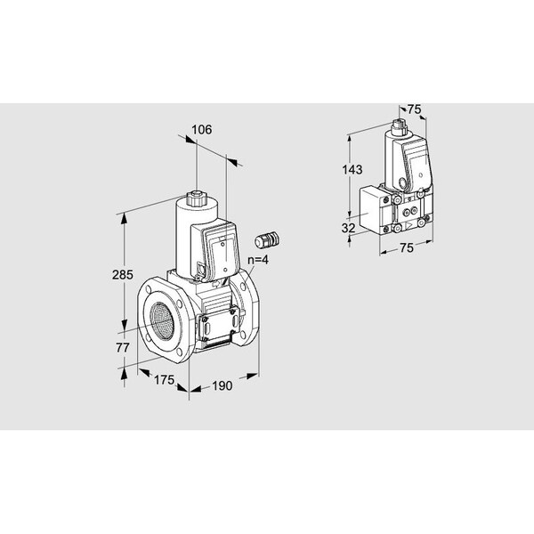 Honeywell Kromschroder Solenoid Gas Safety Valve - 500 mbar, IP65, EN 161 Class A KS88204902 - main