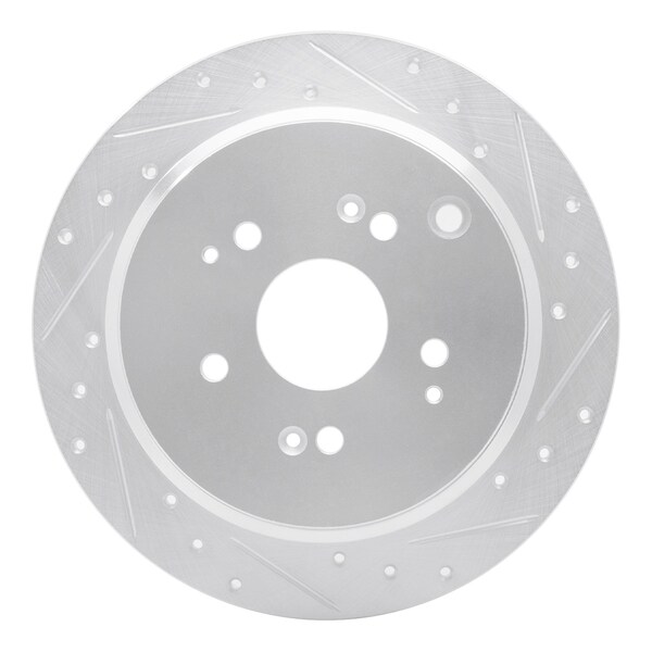 Dynamic Friction Co DFC Brake Rotor - Drilled and Slotted - Silver 631-59047R - main