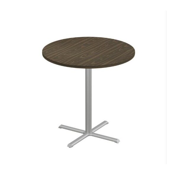 Correll Round Cafe Table, 42 in W, 42 in L, 42 in H, Particleboard Top, Walnut SXB42R-01-98-01 - main