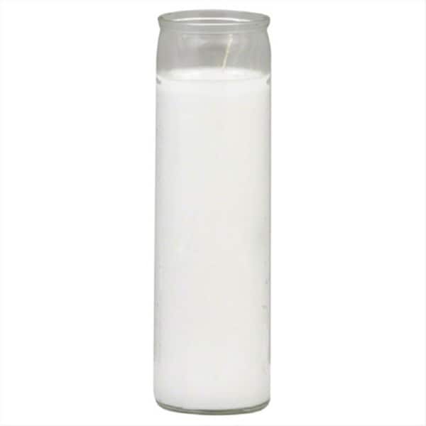 St Jude CANDLE CLEAR GLASS WHITE-1 EA -, 12PK 232290 - main