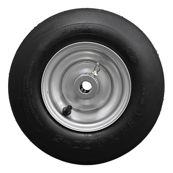 Antego 11 x 4-5 in Lawn Mower Tire Assembly, Hustler Chrome Silver, 2 PK A5300030590804114005 - main