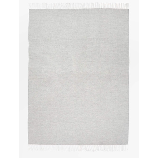 Homeroots Gray Woven Wool Reversable Throw 489630 - main