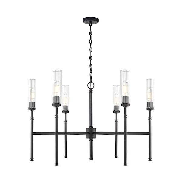 Z-Lite Esme Matte Black 6 Light Chandelier 3047-6MB - main