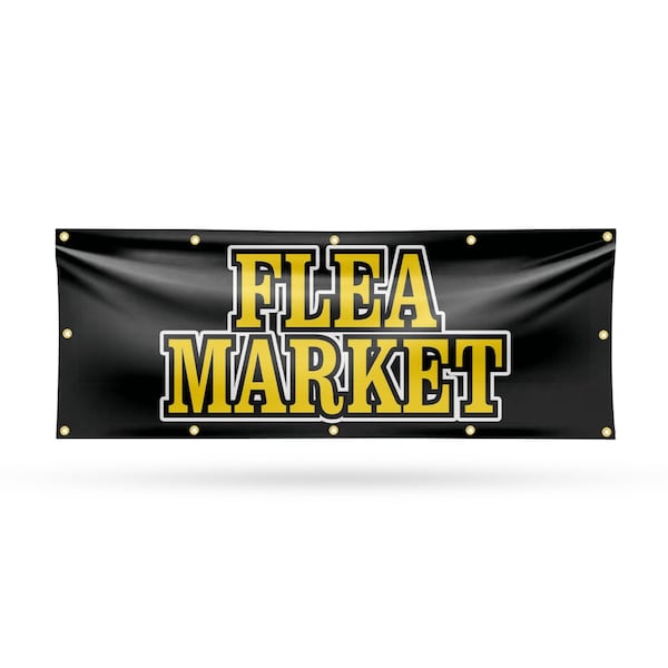 Signmission Flea Market, 48 Inch x 120 Inch, Vinyl Banner B-120-30634 - main