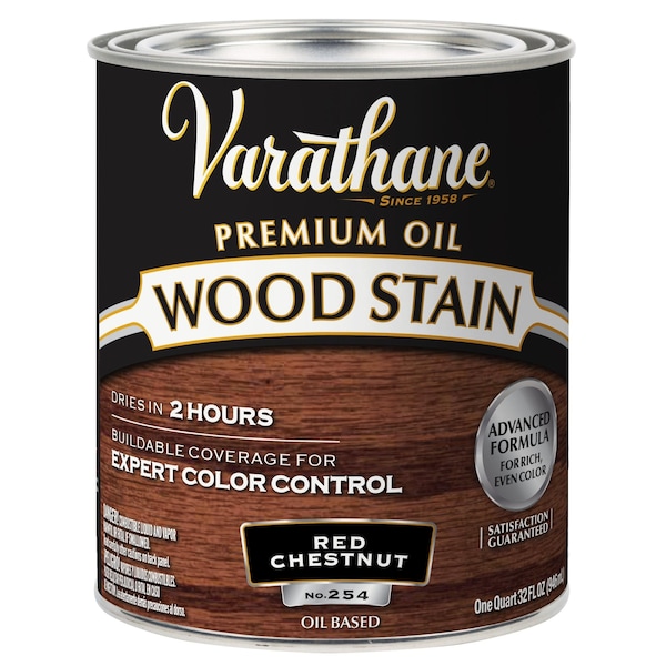 Varathane Premium Wood Stain, Oil Based, Red Chestnut, 1 Quart 211725H - main