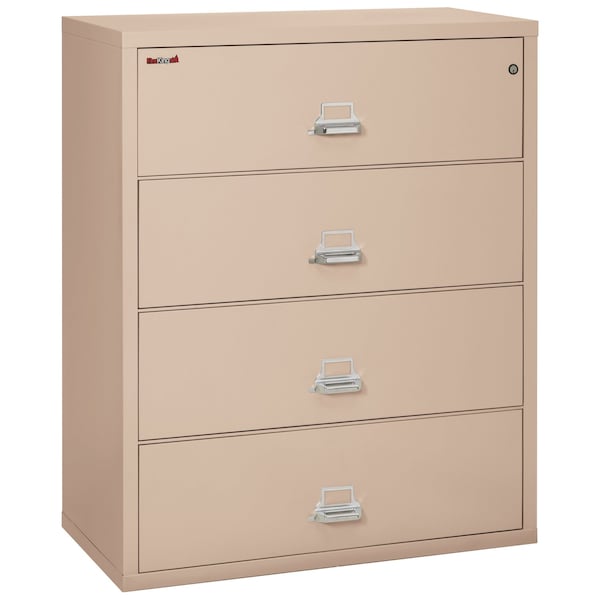 Fireking 4 Drawer, 1 Hr Fire & Impact Rated, 44" Wide Lateral Champagne 4-4422-CCH - main