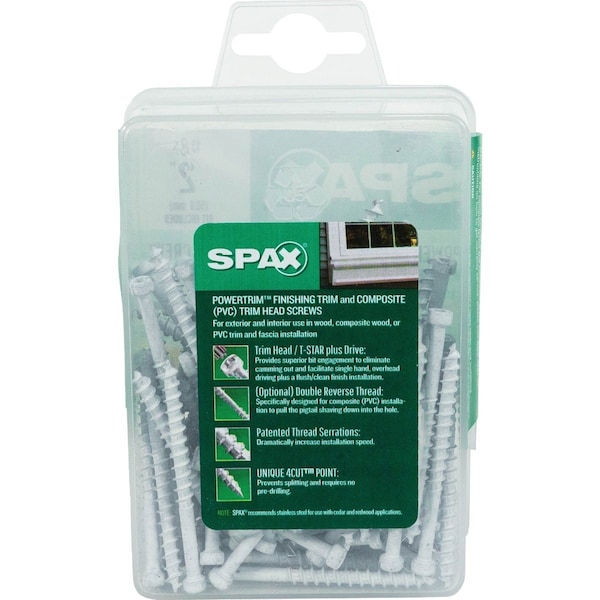 Spax No.9x4'' T10 Plus Cylindrical Head HCR, Exterior Rated Yellow Trim Screw, 50 Ct. 42318704510068 - main