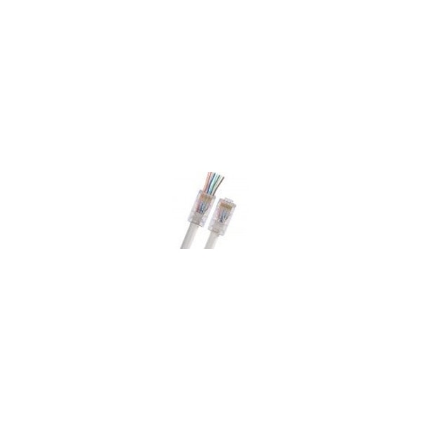 Triplett Pass Thru Modular Plug, RJ45 Type, PK50 CAT5-HSP - main