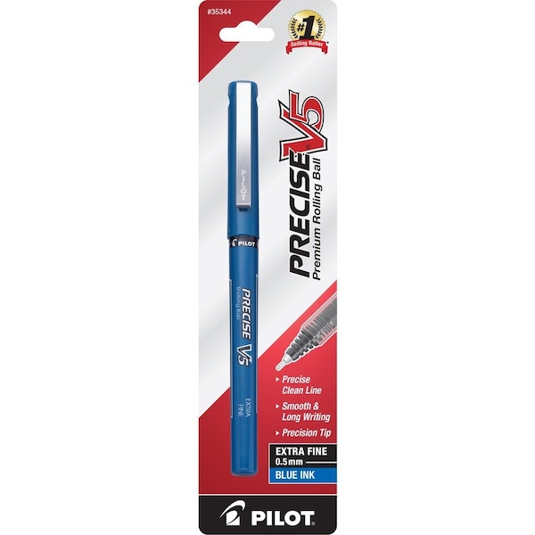 Pilot Precise V5 ExtraFine Premium Capped Rolling Ball Pens, Blue PIL35344 - main