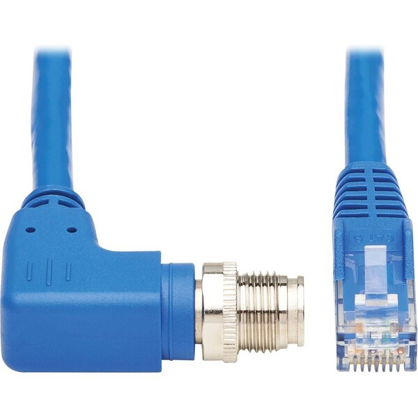 Eaton Tripp Lite Series M12 X-Code Cat6 1G UTP CMR-LP Ethernet Cable Right-Angle M12 M/RJ45 M, NM12-604-05M-BL - main