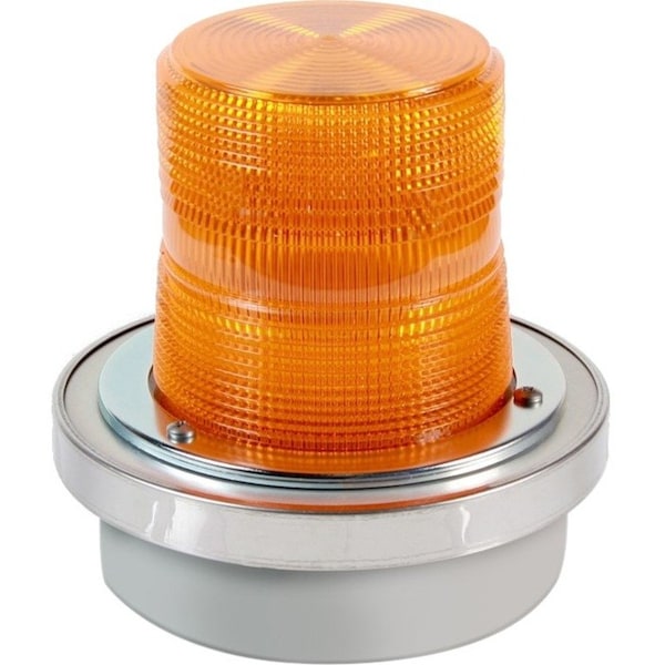 Edwards Signaling Warning Light, Amber, 40W Halogen, 120V AC, 65 FPM, 6 in Dia., 1/2 in NPT Pipe 50A-N5-40WH - main