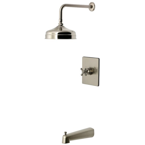 Kingston Brass Single-Handle Pressure Balanced Tub and Shower Faucet, Brushed Nickel KB6348BX - main