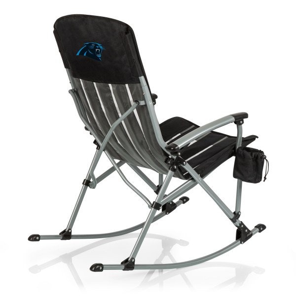 Picnic Time Family Of Brands Carolina Panthers - Outdoor Rocking Camp Chair, (Black) 805-01-175-054-2 - main