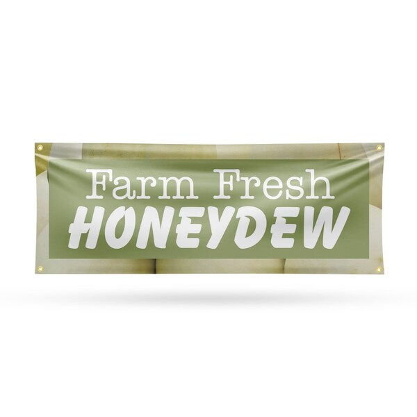 Signmission Farm Fresh Honeydew, 18 Inch x 48 Inch, Vinyl Banner B-30597 - main
