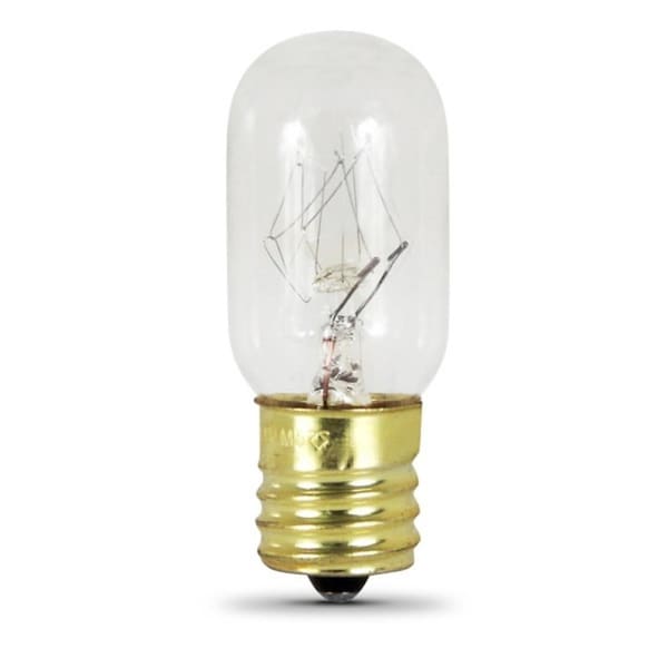 Feit Electric Incandescent Lamp, 15 W, T7 Lamp, Candelabra E12 Lamp Base, 2700 K Color Temp, 1500 hr Average Life BP15T7/RP - main