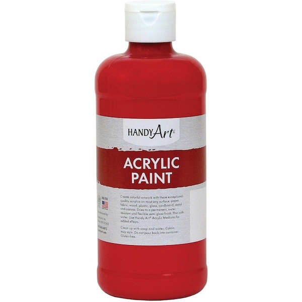 Handy Art Acrylic Paint 16 oz, Brite Red, PK3 101-040 - main