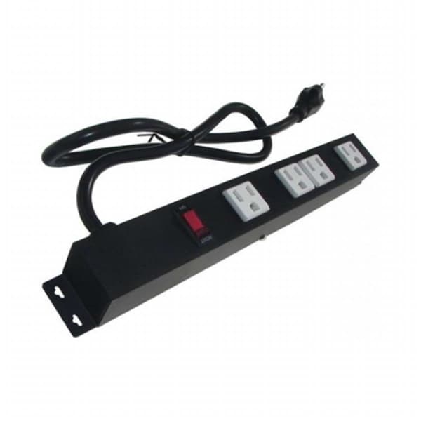 E-Dustry Power Strip, Surge, SJT, 5-15R, 5-15P, 3 ft., White EPS-1043E - main