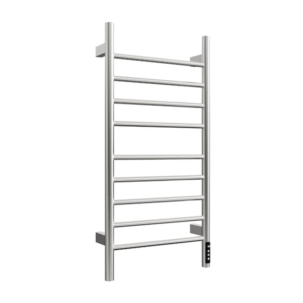 Edendirect 9-Bars Stainless Steel Wall Mounted Electric Towel Warmer Drying Rack Towel Heater in Silver ZR-EB03BR504 - main