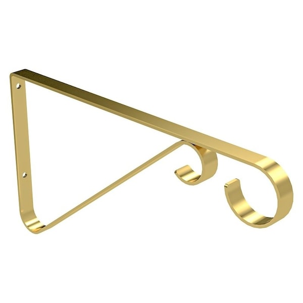 National Hardware Plant Bracket, 9 in L, 532 in H, Steel, Brass, Screw Mounting N274-555 - main
