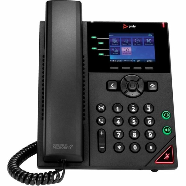 Hp Poly OBi VVX 250 4-Line IP Phone and PoE-enabled with Power Supply US 89K69AA#ABA - main