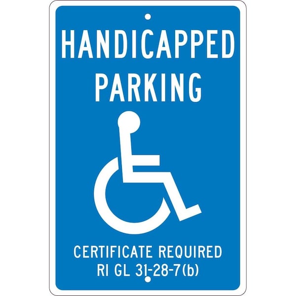 Nmc State Handicapped Parking Sign Rhode Island, TMS334H TMS334H - main